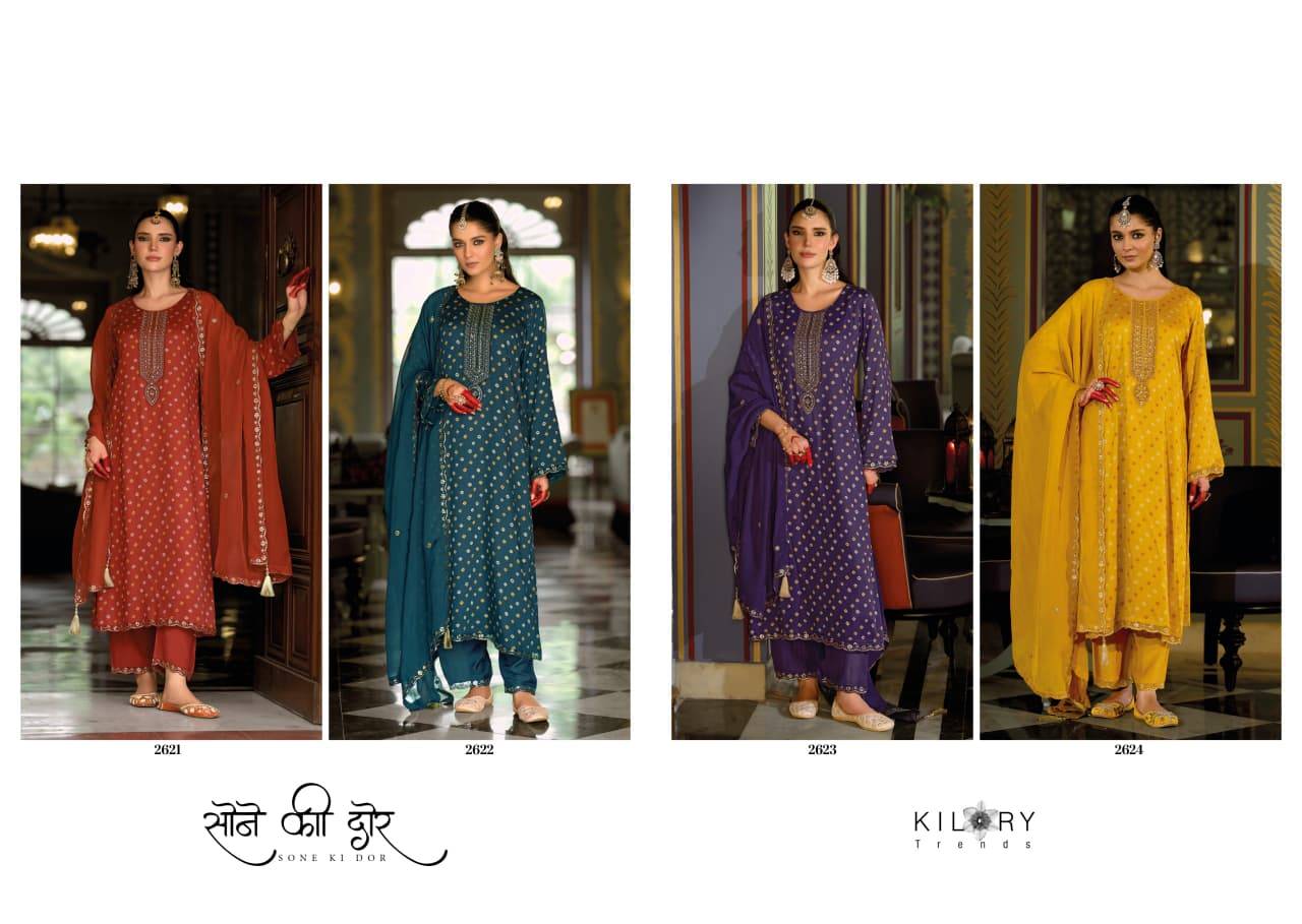 SONE KI DOR BY KILORY TRENDS 2621 To 2624 Series Stylish Beautiful Colourful Silk Dresses At Wholesale Price